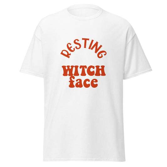 Resting Witch Face , Halloween Design Soft Style Heavy Cotton T-Shirt