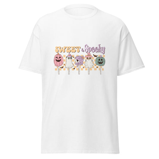 Süßes und gruseliges Halloween-Design, weiches T-Shirt aus schwerer Baumwolle