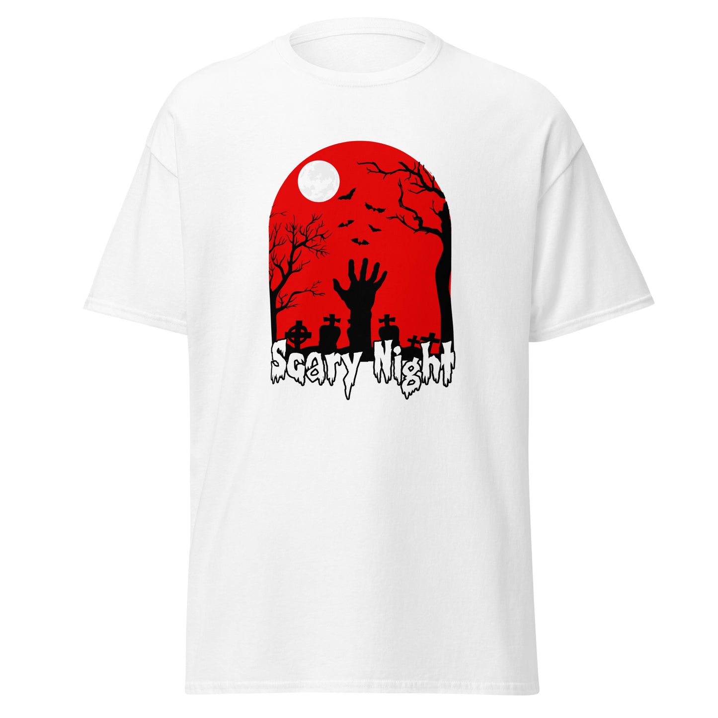 Scary Halloween Night , Halloween Design Soft Style Heavy Cotton T-Shirt