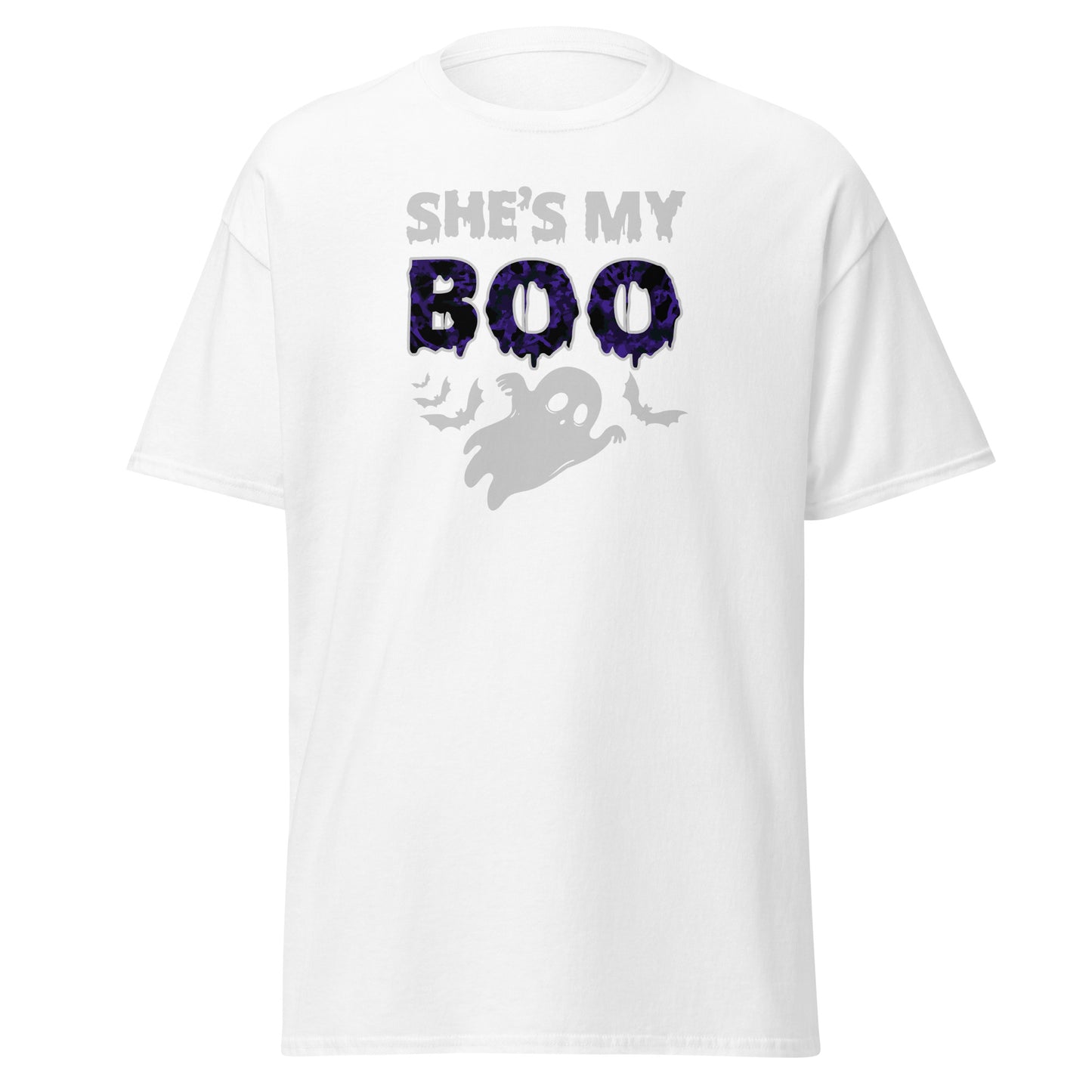 She's My Boo, camiseta de algodón pesado de estilo suave con diseño de Halloween