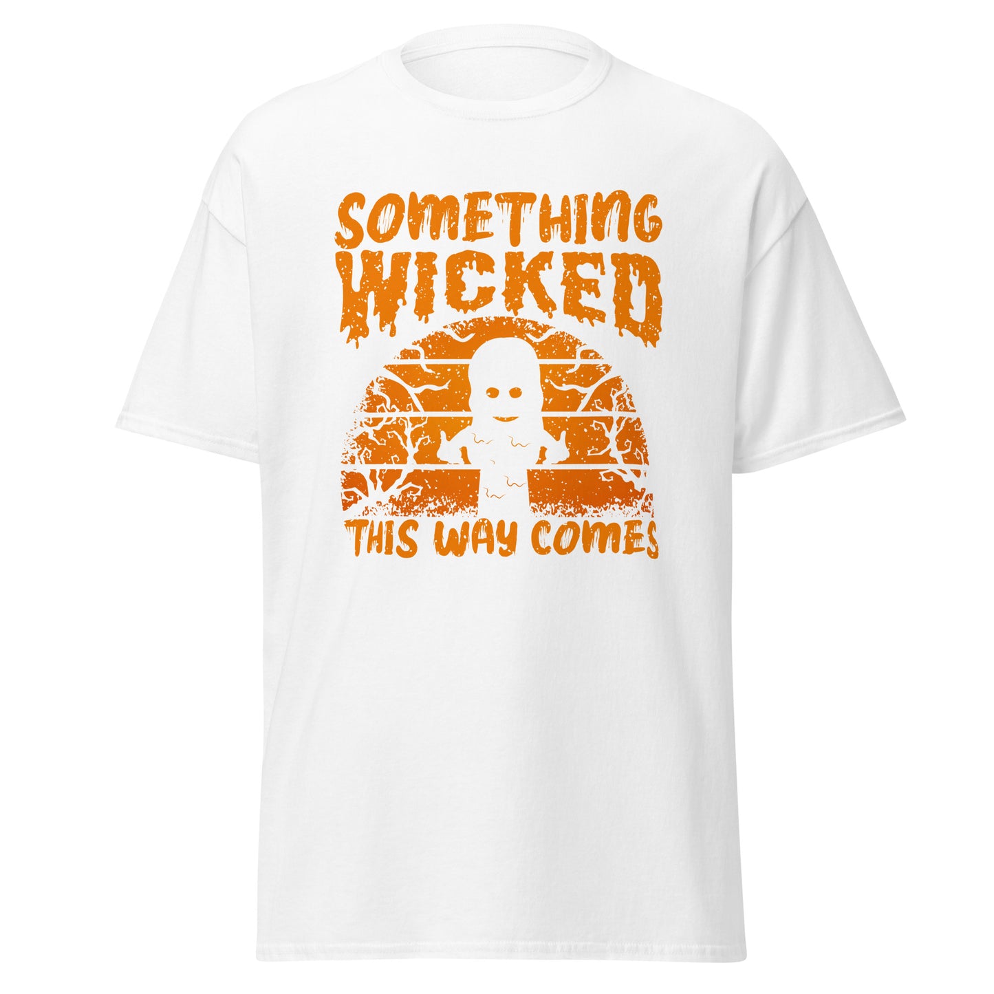 Etwas Böses kommt auf diese Weise, Halloween-Design, weiches T-Shirt aus schwerer Baumwolle