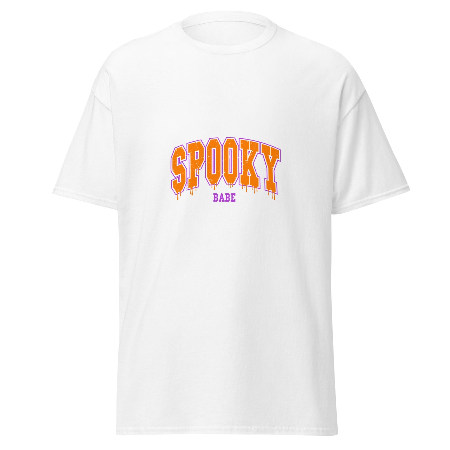 SPOOKY BABE, Halloween-Design, weiches T-Shirt aus schwerer Baumwolle