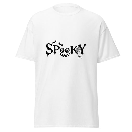 Cara espeluznante, camiseta de algodón pesado de estilo suave con diseño de Halloween