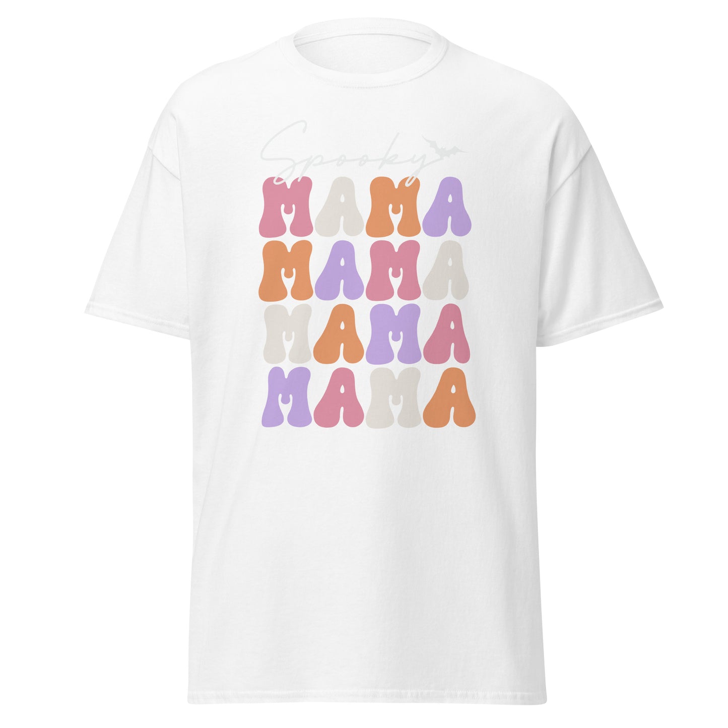 SPOOKY MAMA, Halloween-Design, weiches T-Shirt aus schwerer Baumwolle