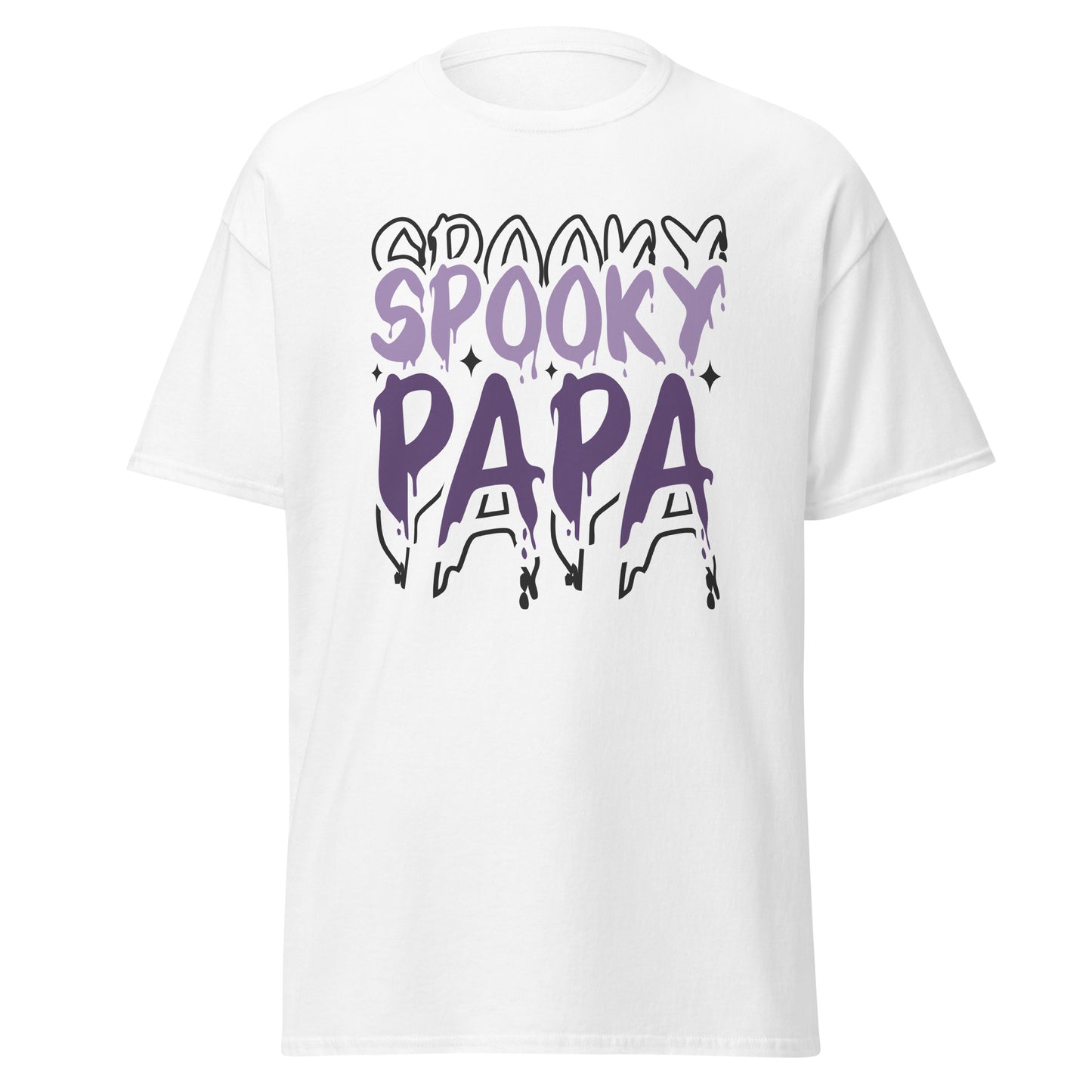 SPOOKY PAPA, camiseta de algodón pesado de estilo suave con diseño de Halloween