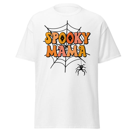 SPOOKY MaMa, camiseta de algodón pesado de estilo suave con diseño de Halloween