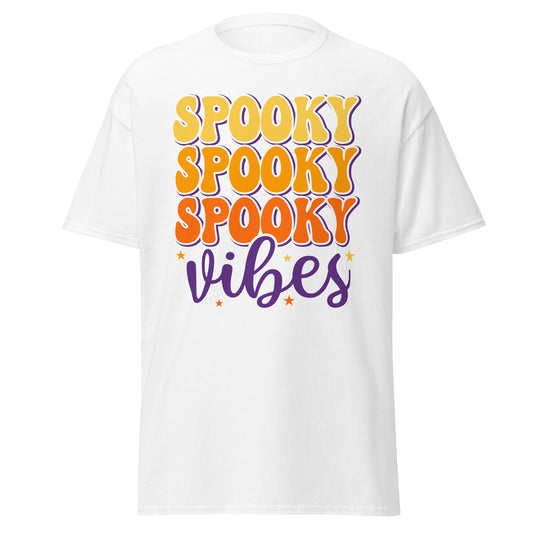 Spooky Vibes, Halloween-Design, weiches T-Shirt aus schwerer Baumwolle