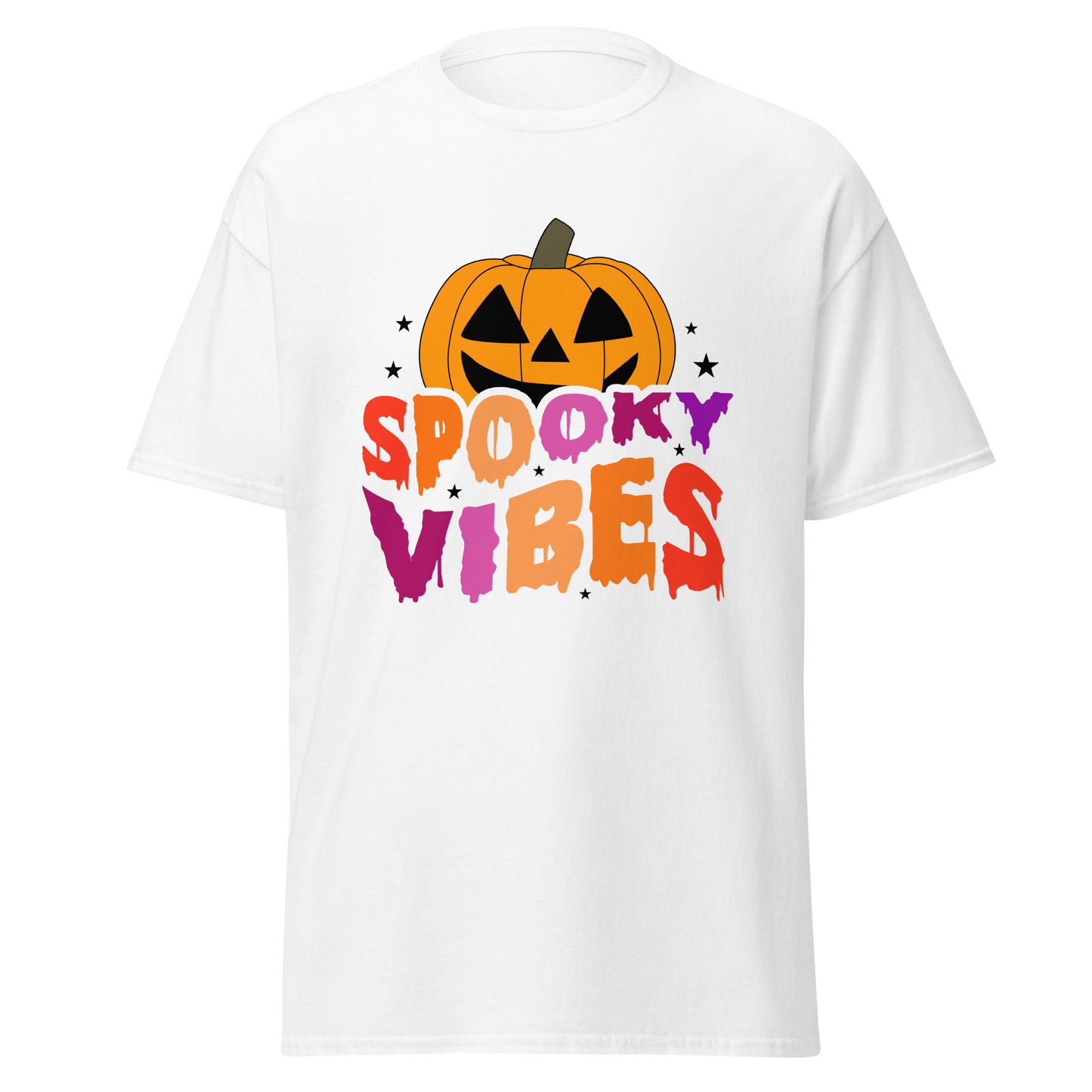 Spooky Vibes , Halloween Design Soft Style Heavy Cotton T-Shirt