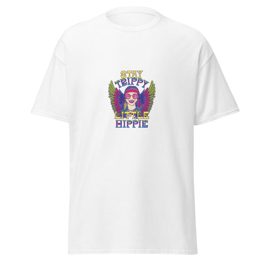 Stay Trippy Little Hippie , Halloween Design Soft Style Heavy Cotton T-Shirt