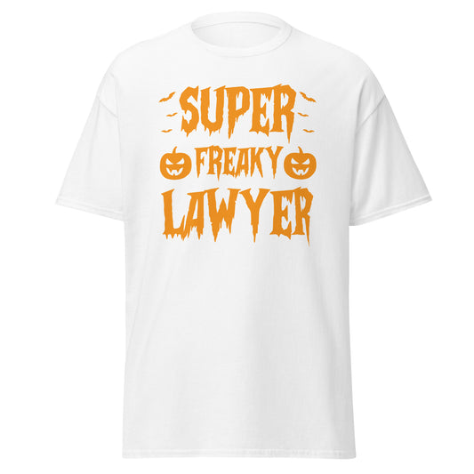 Super Freaky Lawyer, Halloween-Design, weiches T-Shirt aus schwerer Baumwolle