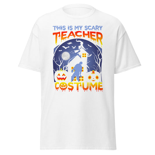 Este es mi disfraz de profesor aterrador, camiseta de algodón pesado de estilo suave con diseño de Halloween