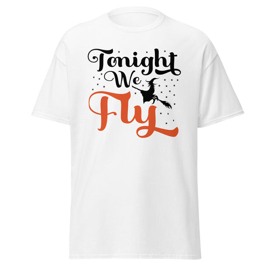 Tonight We Fly , Halloween Design Soft Style Heavy Cotton T-Shirt