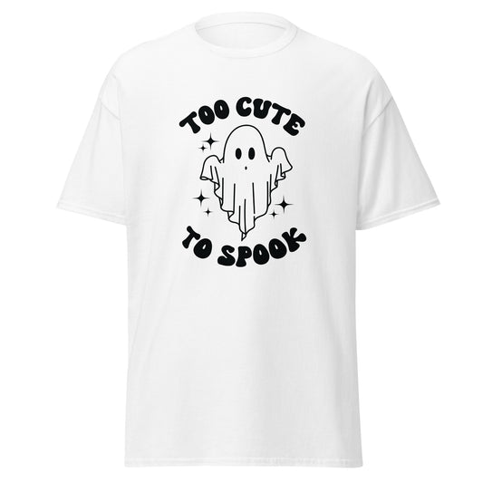 Too Cute to Spook, weiches T-Shirt aus schwerer Baumwolle im Halloween-Design