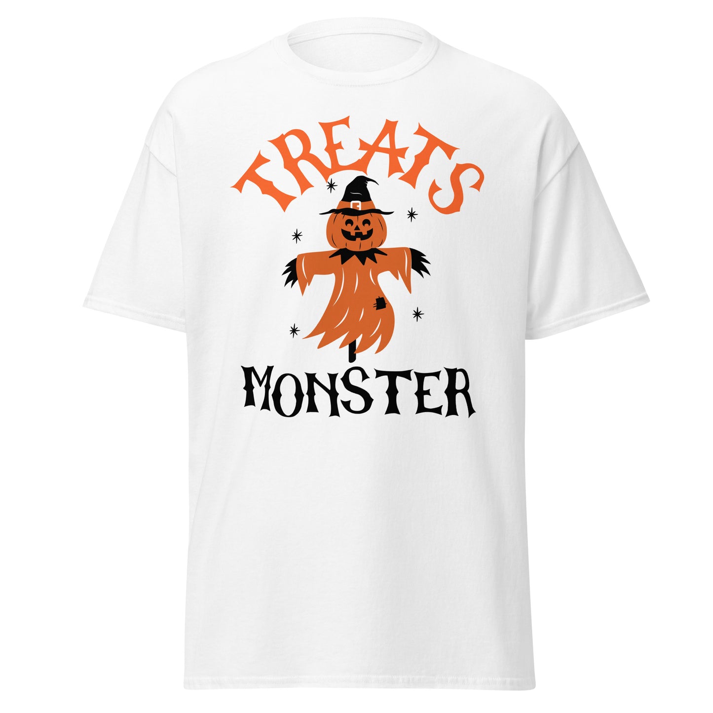 Treats Monster , Halloween Design Soft Style Heavy Cotton T-Shirt