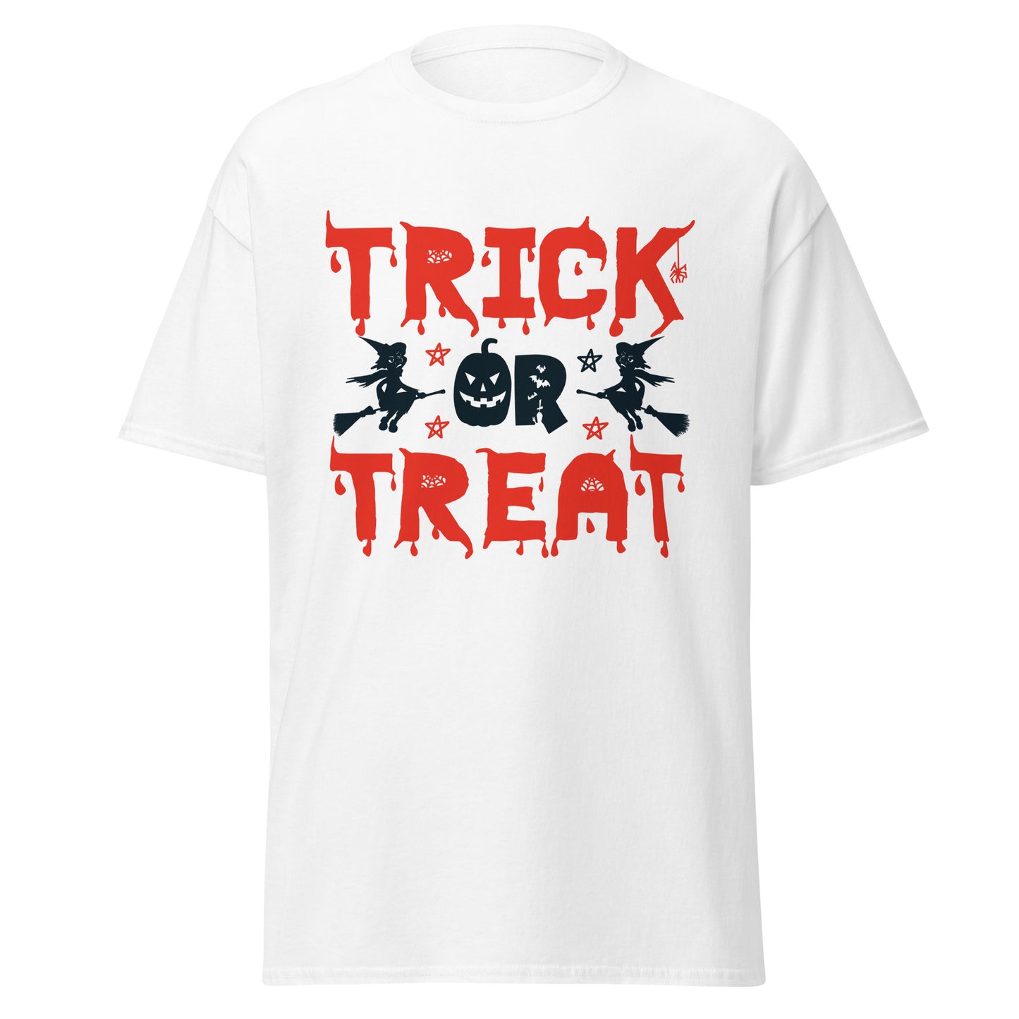 Truco o trato, camiseta de algodón pesado de estilo suave con diseño de Halloween