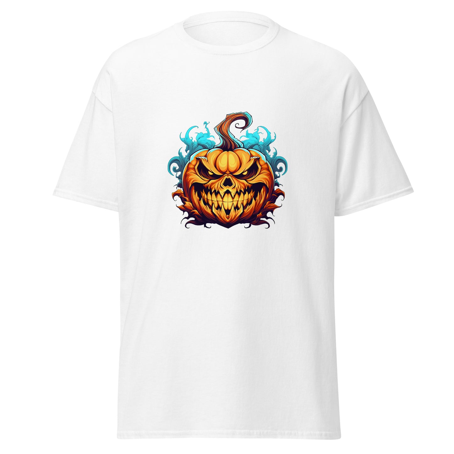 Aquarell-Halloween-Kürbis, Halloween-Design, weiches T-Shirt aus schwerer Baumwolle