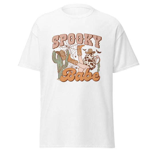 Gruseliges Baby, Halloween-Design, weiches T-Shirt aus schwerer Baumwolle