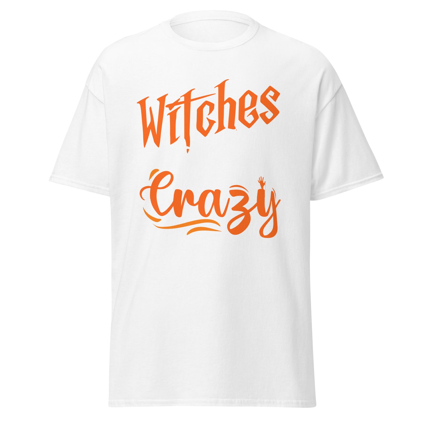 Witches Be Crazy, Halloween-Design, weiches T-Shirt aus schwerer Baumwolle