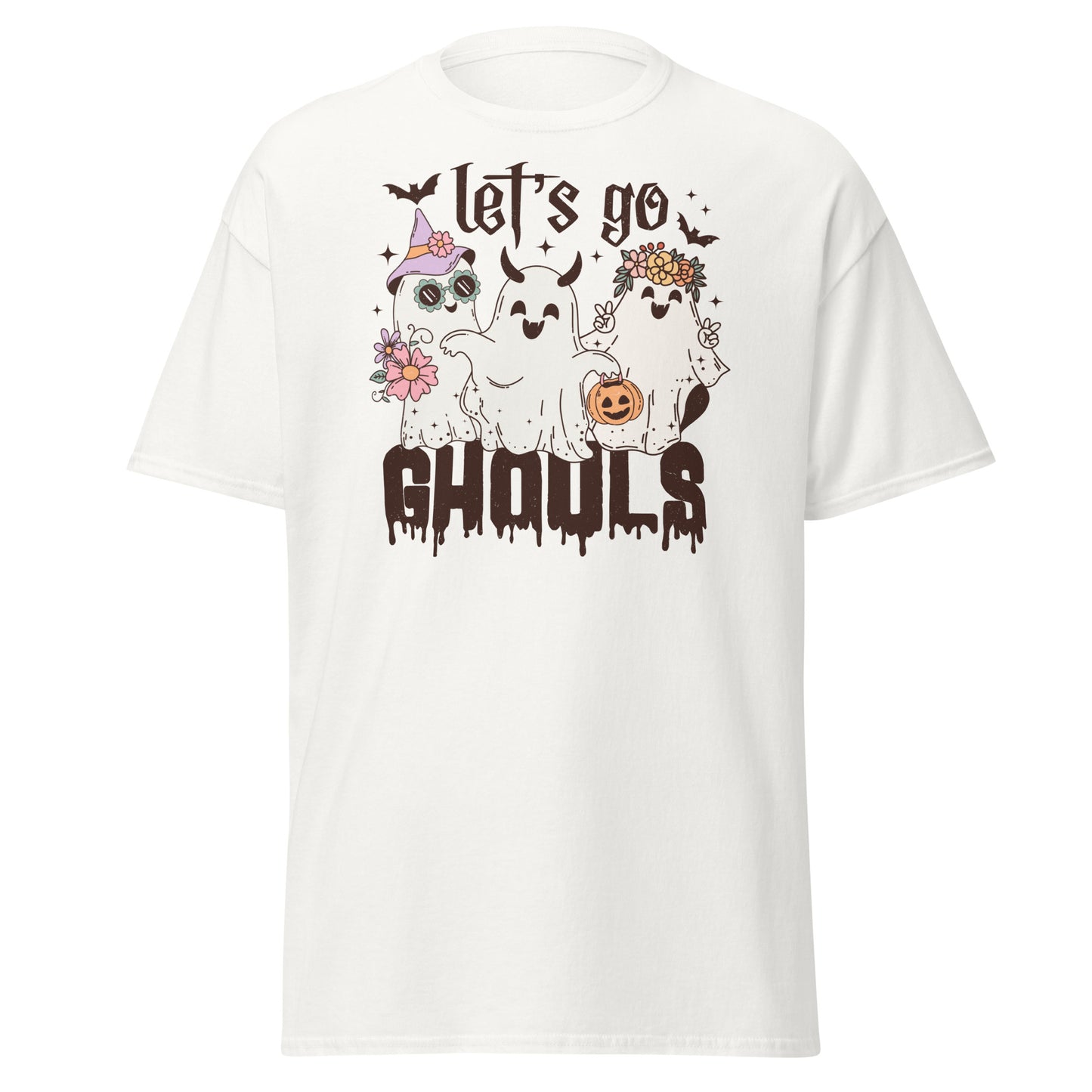 Let's go Ghouls, weiches T-Shirt aus schwerer Baumwolle im Halloween-Design