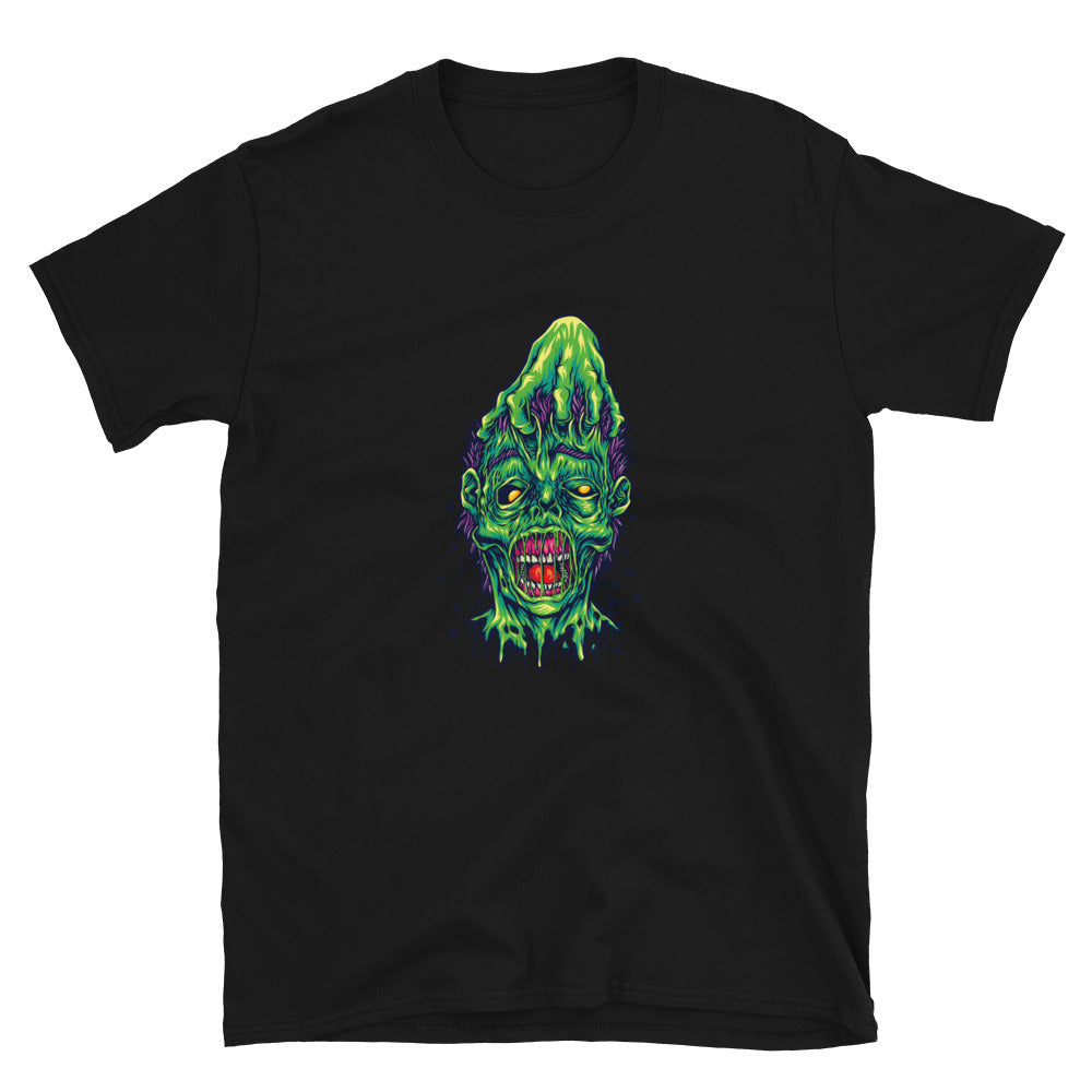 Pulled Skin Face Zombie Halloween Fit Unisex Softstyle T-Shirt