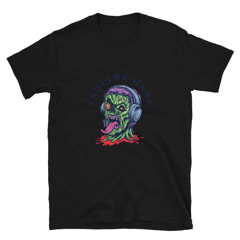 Zombie Vintage Horror Auriculares Música Fit Unisex Softstyle Camiseta