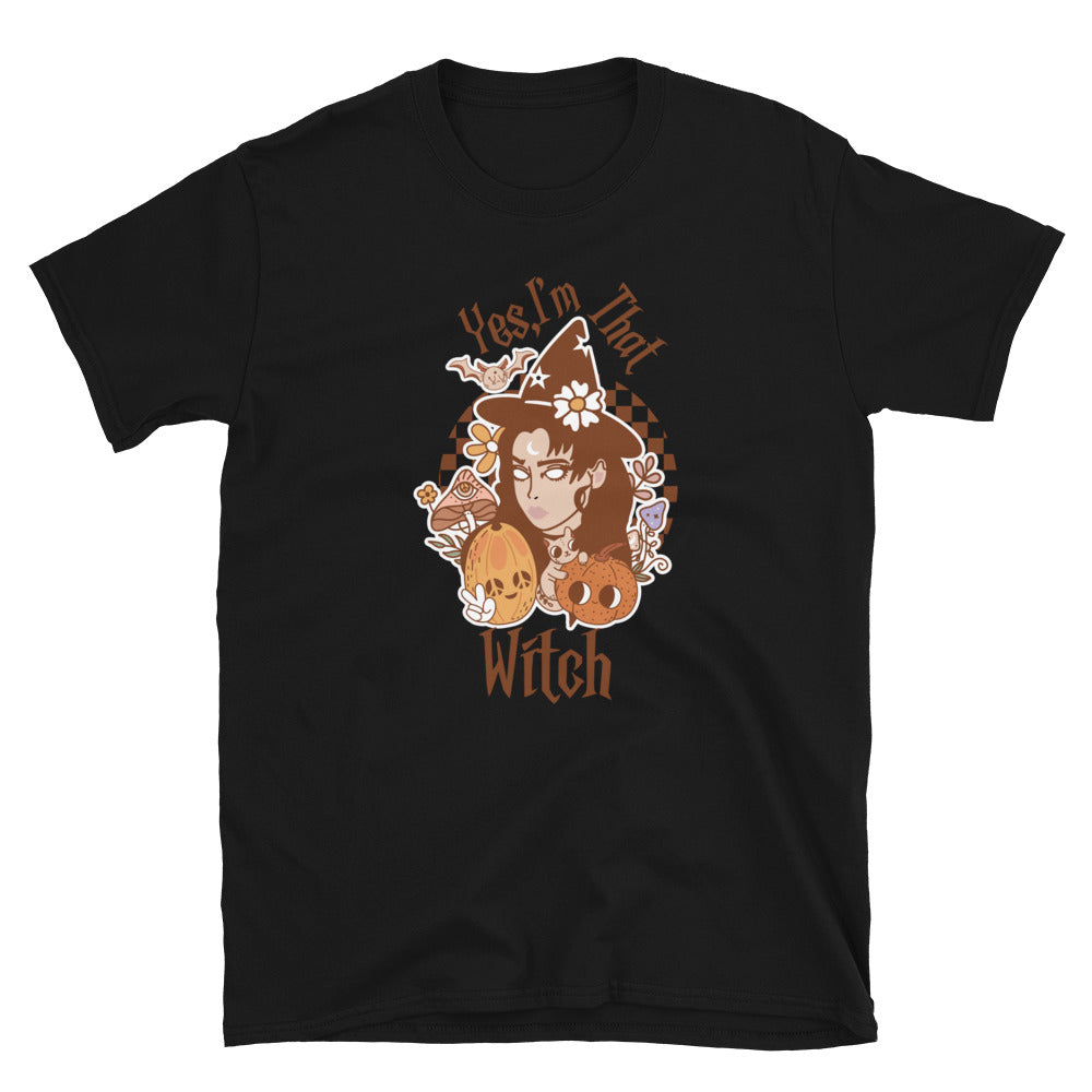 yes im that Witch, Retro Halloween Fit Unisex Softstyle T-Shirt