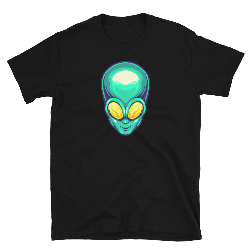 Green Alien head cartoon