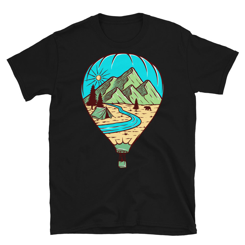 Air Balloon Traveling - Fit Unisex Softstyle T-Shirt