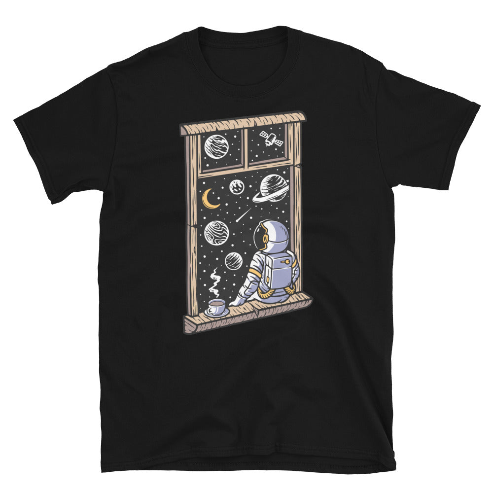 Astronaut Looks out of the Window - Fit Unisex Softstyle T-Shirt