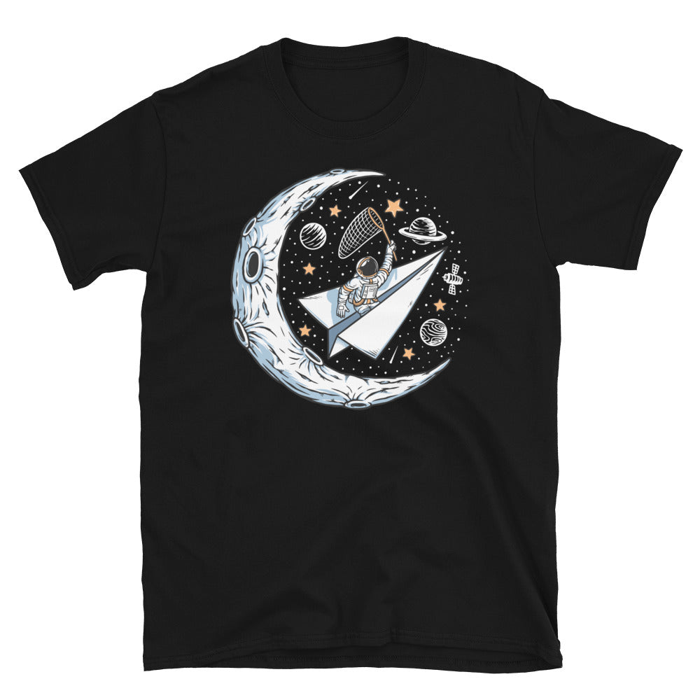 Astronaut Catching Stars on the Moon - Fit Unisex Softstyle T-Shirt