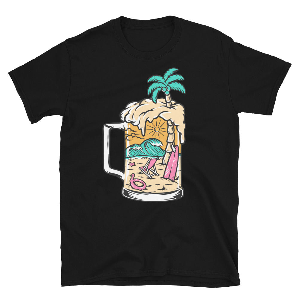 Beer and Beach - Fit Unisex Softstyle T-Shirt