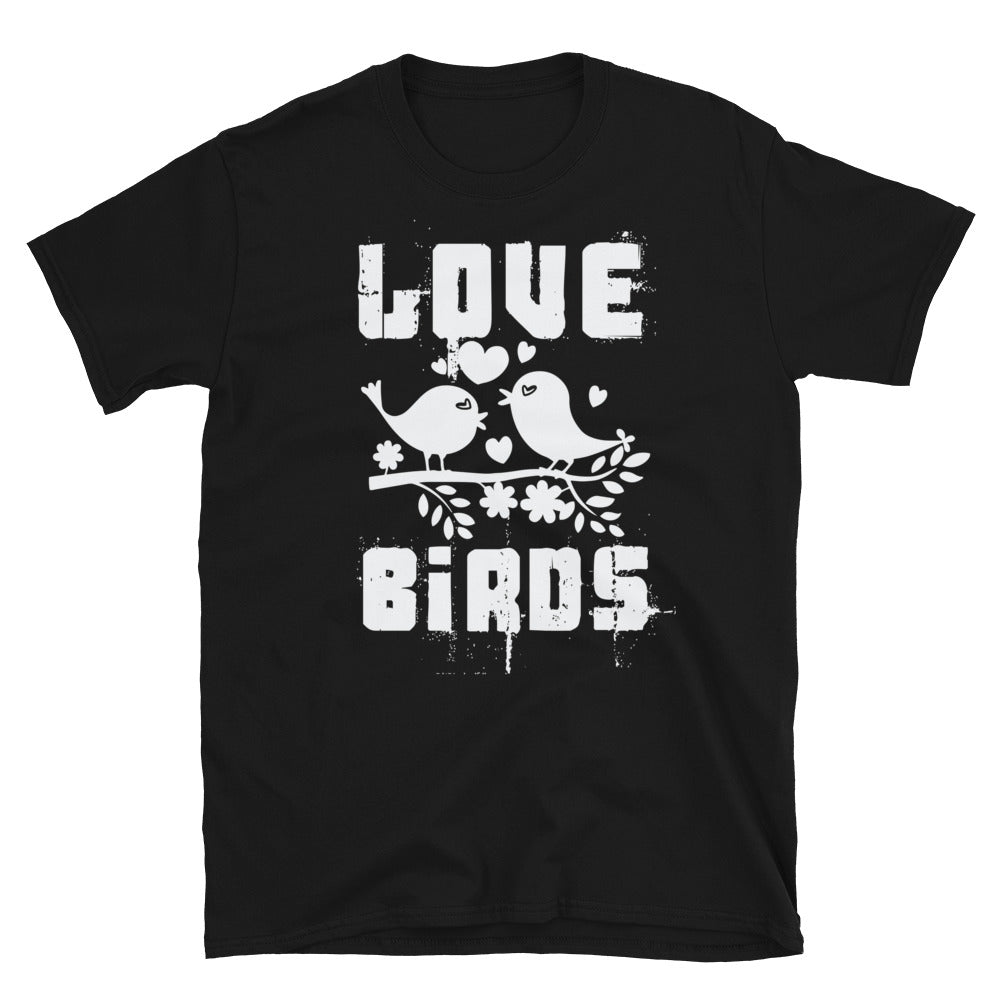 Love Birds, Valentine para parejas Fit Camiseta unisex Softstyle