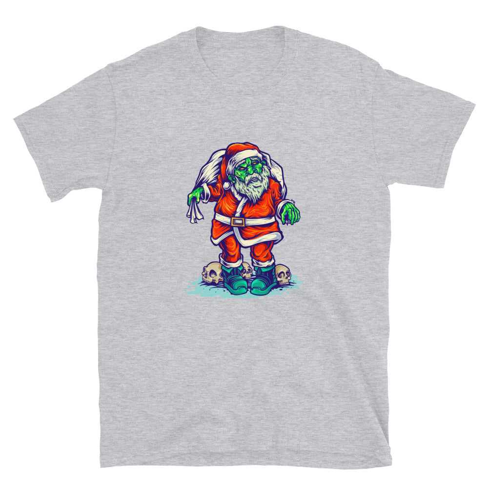 Zombie Santa Clous Merry Christmas Fit Unisex Softstyle T-Shirt