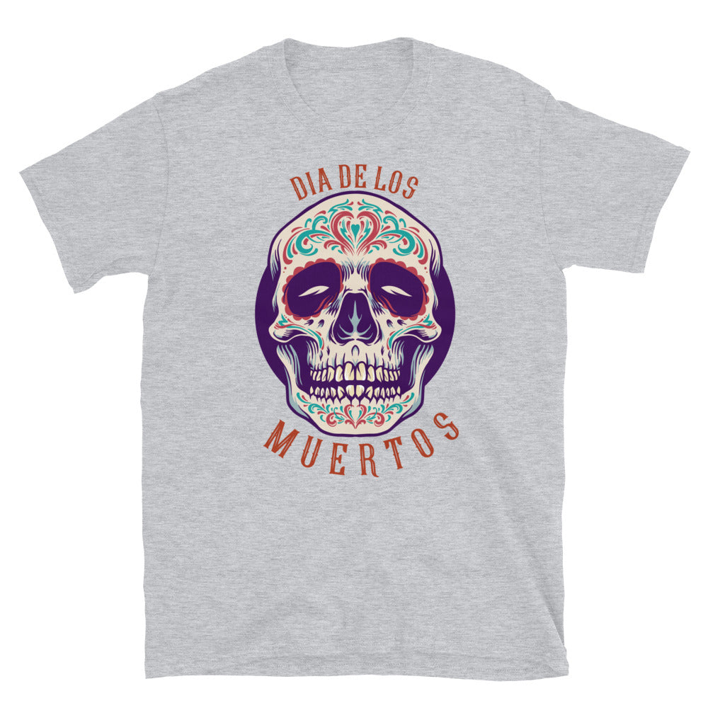 Mexikanisches Zuckerschädel Dia De Los Muertos Fit Unisex Softstyle T-Shirt