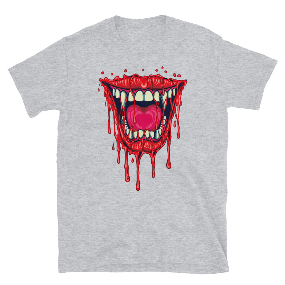 Labios Vampiro Derritiendo Bloody Fit Unisex Softstyle Camiseta