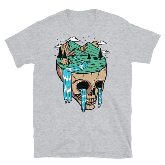 mountain view on skull island Fit Unisex Softstyle T-Shirt