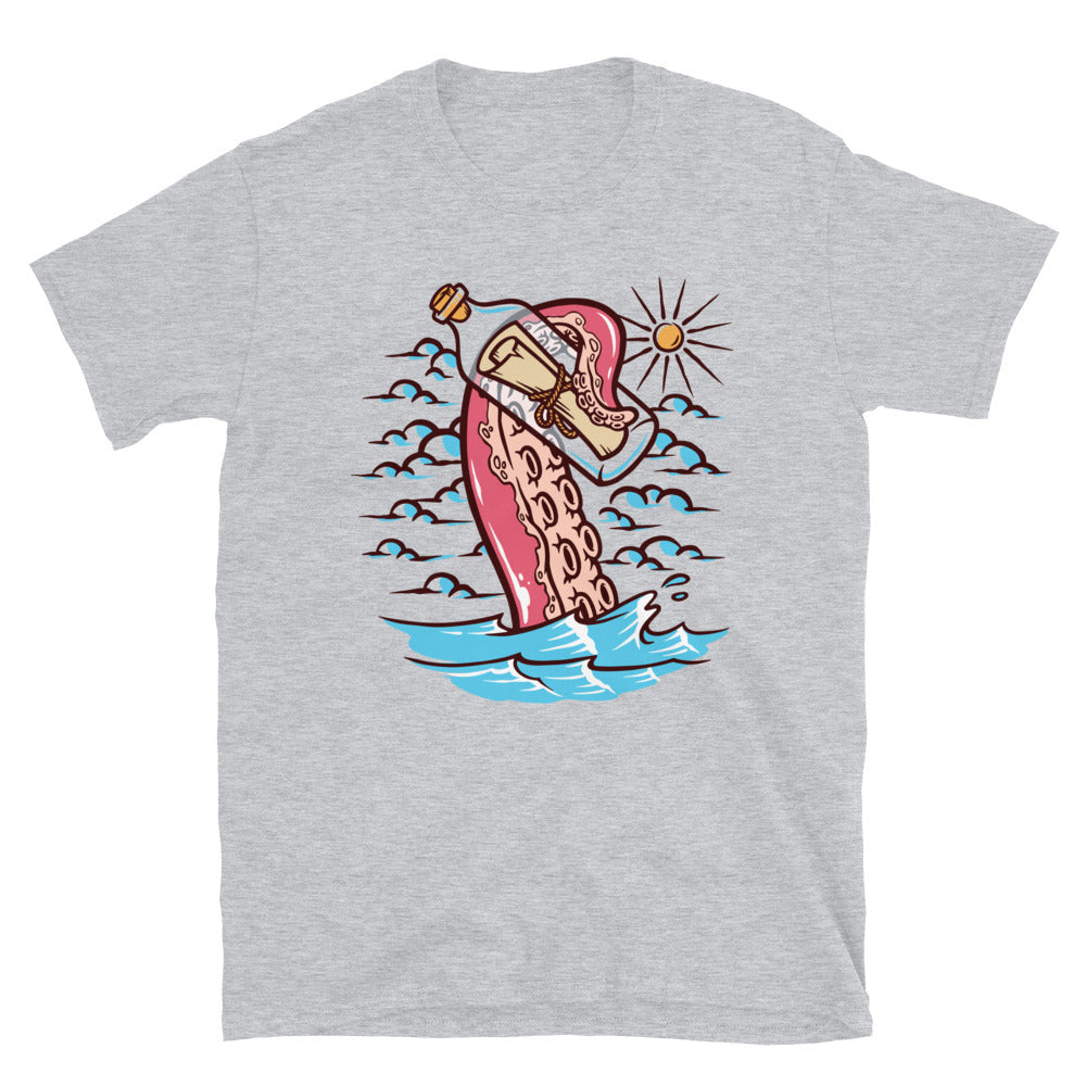 Letter in a Bottle at Sea - Fit Unisex Softstyle T-Shirt