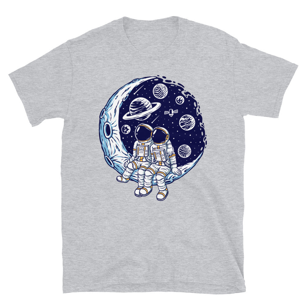 Romantisch auf dem Mond Fit Unisex Softstyle T-Shirt