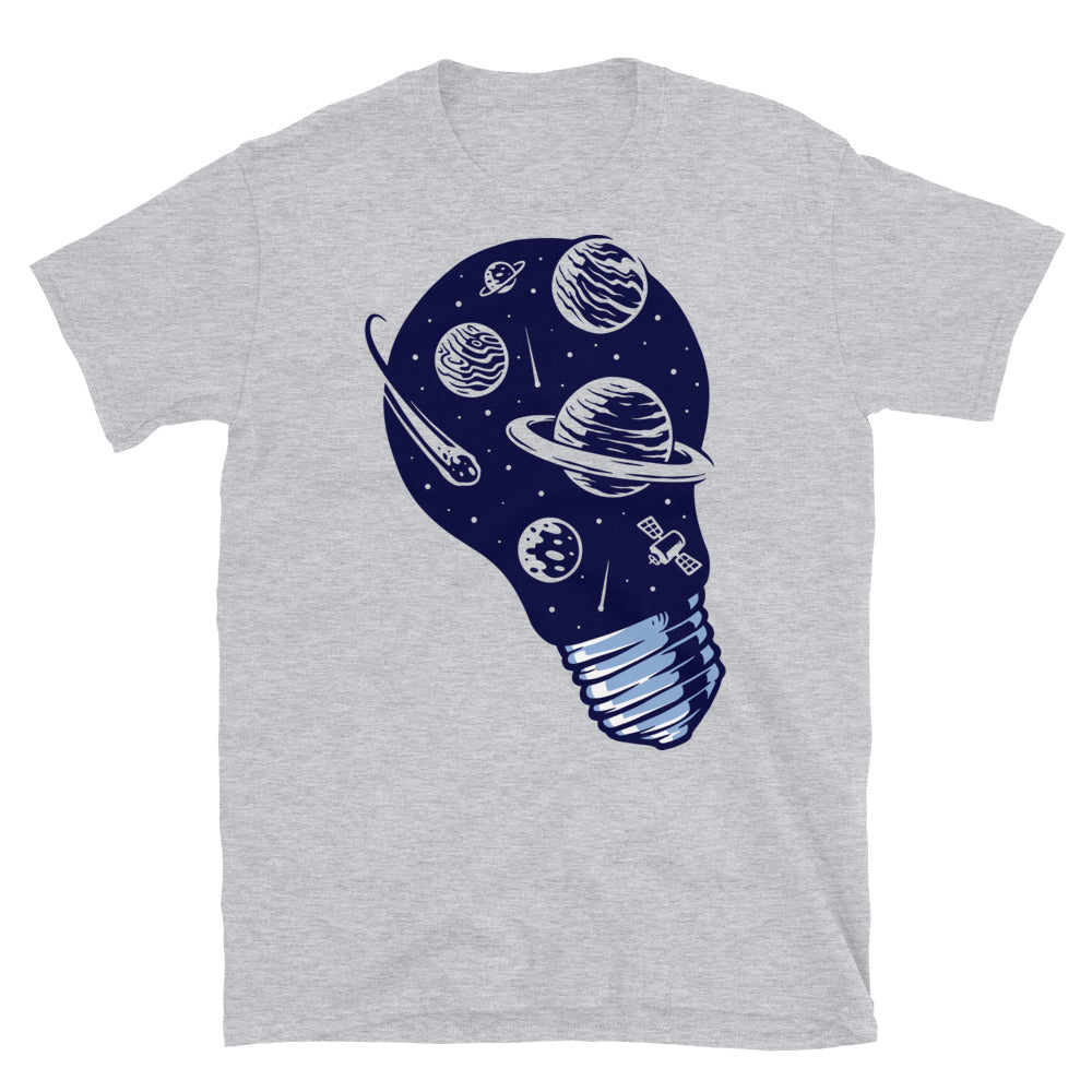 Bulb and Galaxy, Space Lights - Fit Unisex Softstyle T-Shirt