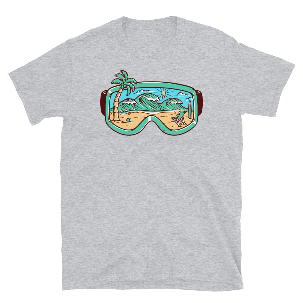 Beach and Glasses - Fit Unisex Softstyle T-Shirt