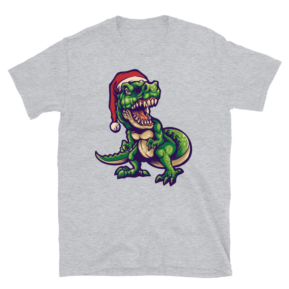 Dinosaurus T-Rex Santa, Christmas - Fit Unisex Softstyle T-Shirt