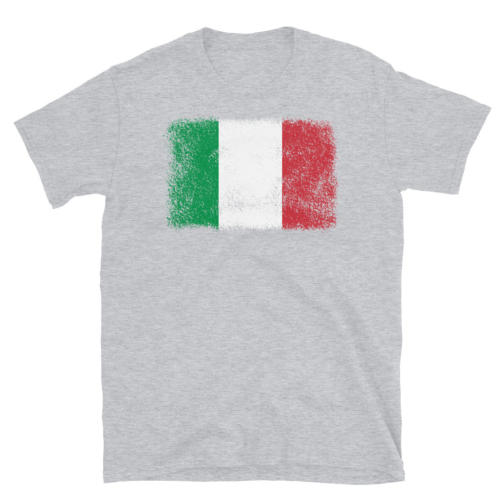 Italy Grunge Flag - Fit Unisex Softstyle T-Shirt