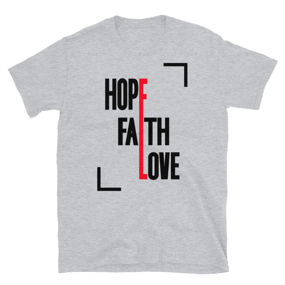 Hope Faith Love Fit Unisex Softstyle T-Shirt