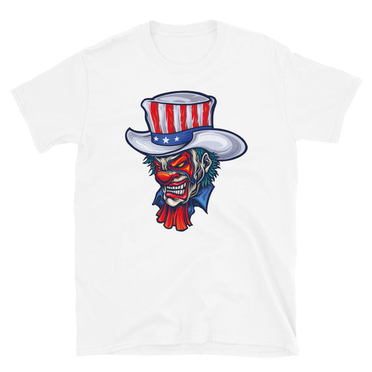 Evil Clown, American Halloween - Fit Unisex Softstyle T-Shirt