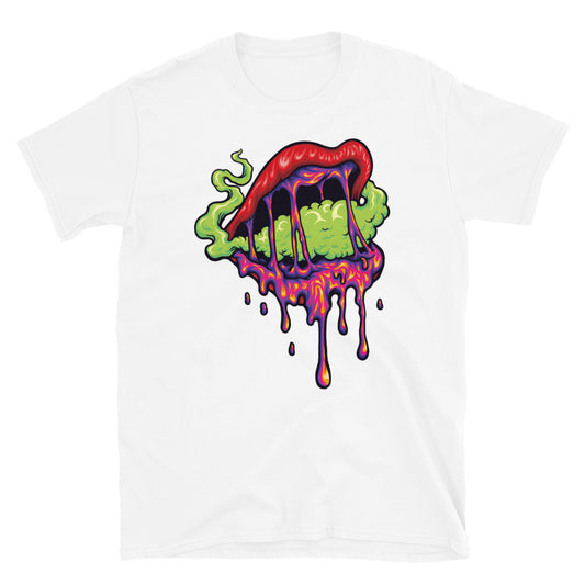 Woman Sexy Lips Smoke Psychedelic Fit Unisex Softstyle T-Shirt