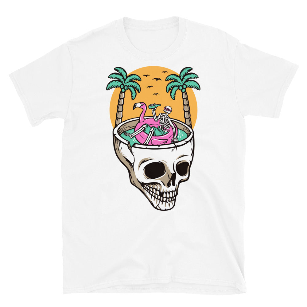 Chill out! On the Skull, Beach Fun - Fit Unisex Softstyle T-Shirt