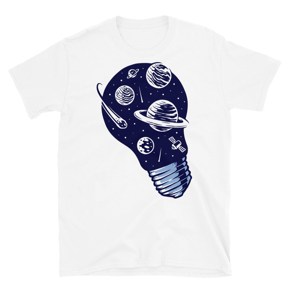 Bulb and Galaxy, Space Lights - Fit Unisex Softstyle T-Shirt