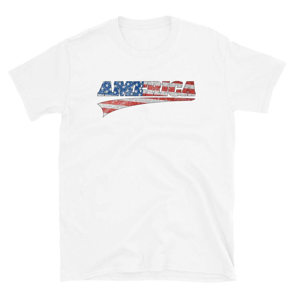 America Grunge Fit Unisex Softstyle T-Shirt