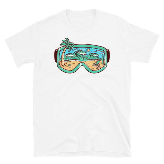 Beach and Glasses - Fit Unisex Softstyle T-Shirt