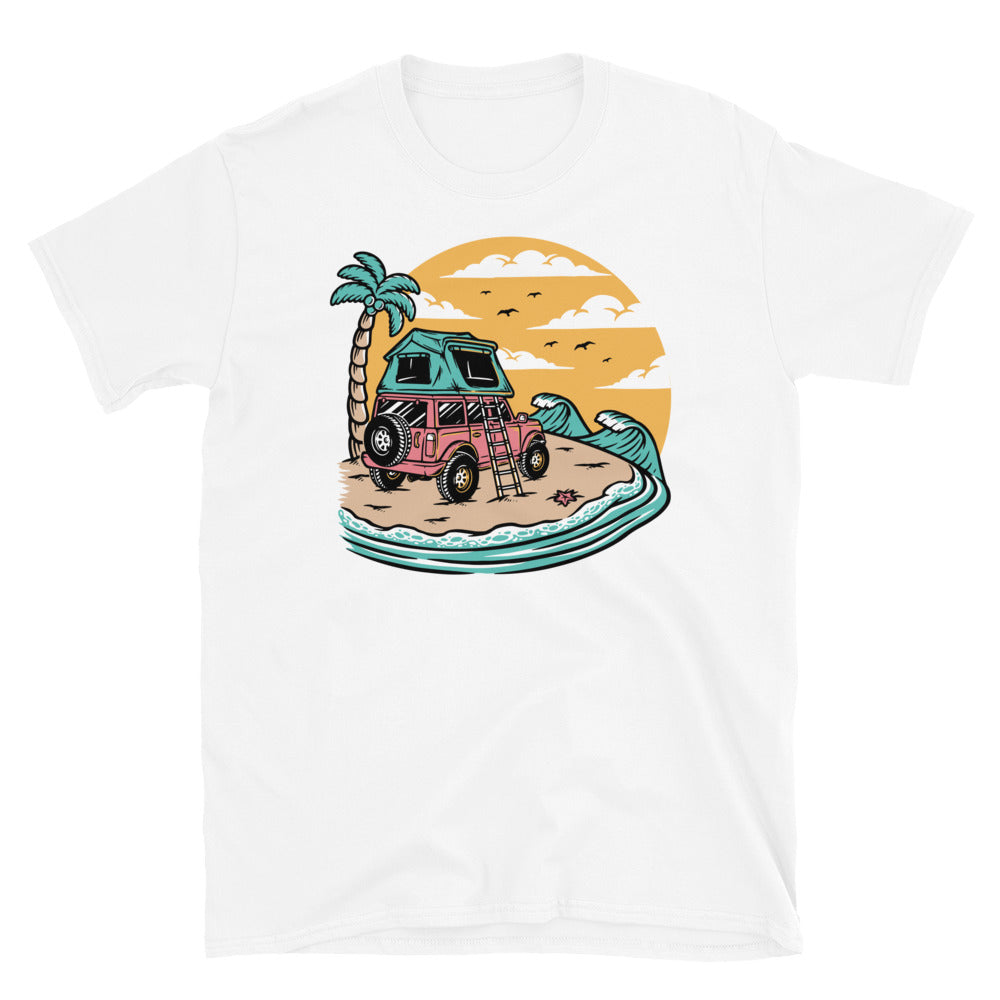 Camping on the Beach - Fit Unisex Softstyle T-Shirt